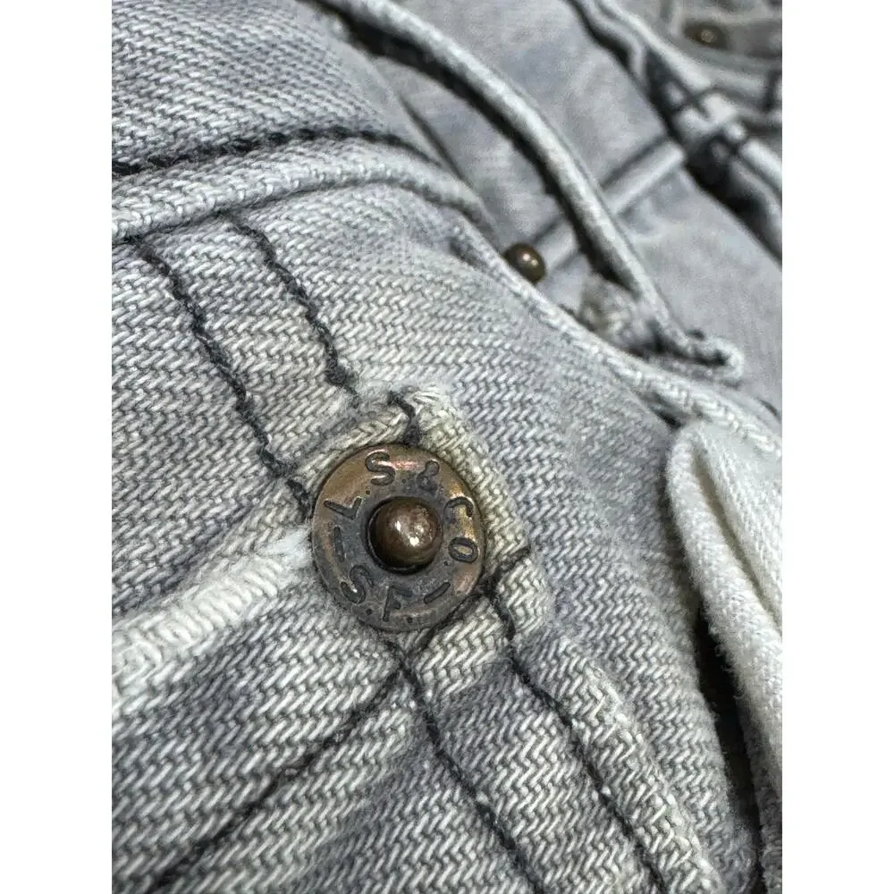 Gray Levi's 501 Men's Jeans 38x30 Straight Leg Button Fly Denim Pants